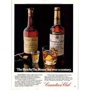 1981 Canadian Club Rye Whisky Whiskey Vintage Print Ad Best in House Wall Art
